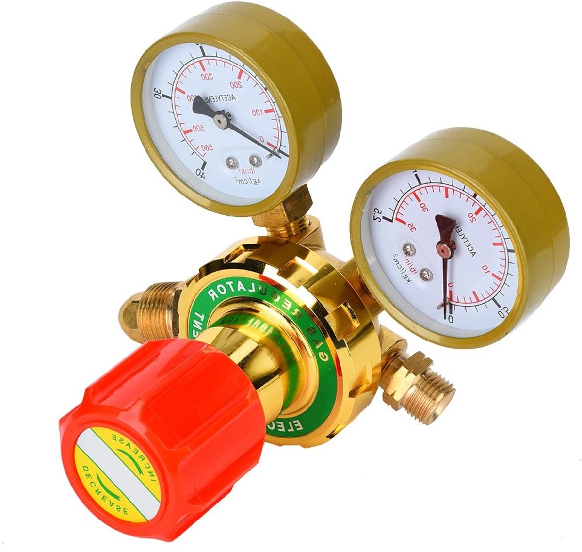 Dailygoods- Gasdrukregelaar Hoogwaardige Koper - Gasdrukregelaar 30 mbar - Gasdrukregelaar 50 mbar - Gasdrukregelaarset - Gasregelaar 30 mbar - Geschikt voor Snij- en Chemische Industrie