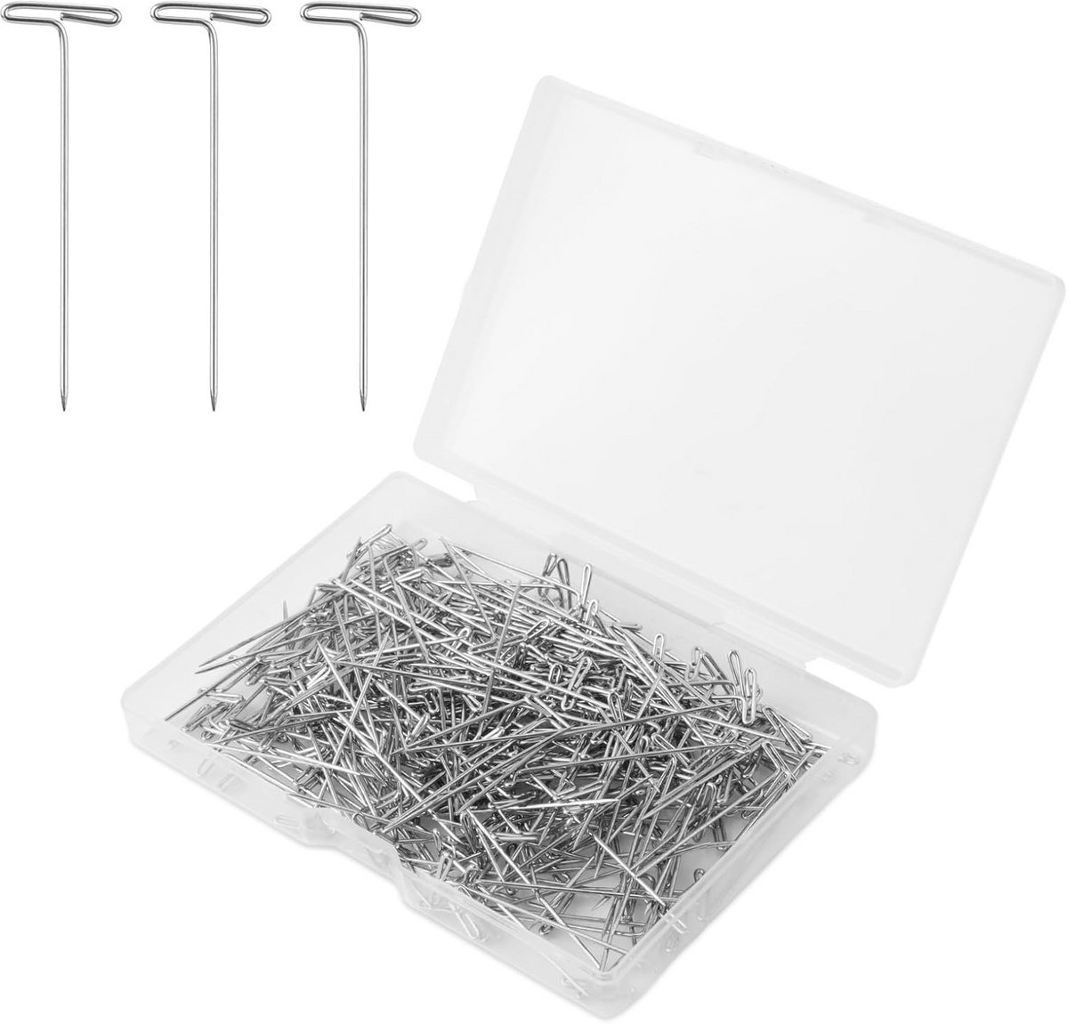T-Pinnen - Blokkeerpinnen - Ambachten en Naaien - Stevig Nikkelstaal - 250 Stuks 38cm - Zilver