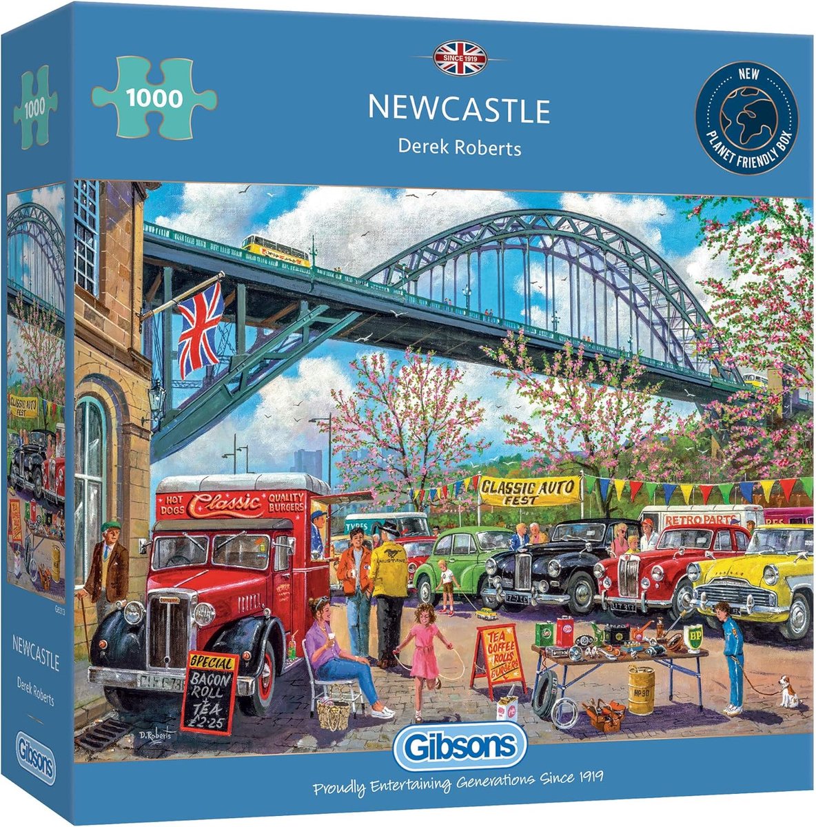 Legpuzzel Newcastle - Puzzel 1000 stukjes - Ontspanning thuis - Gemaakt van gerecycled karton - 68x49cm - Meerdere kleuren