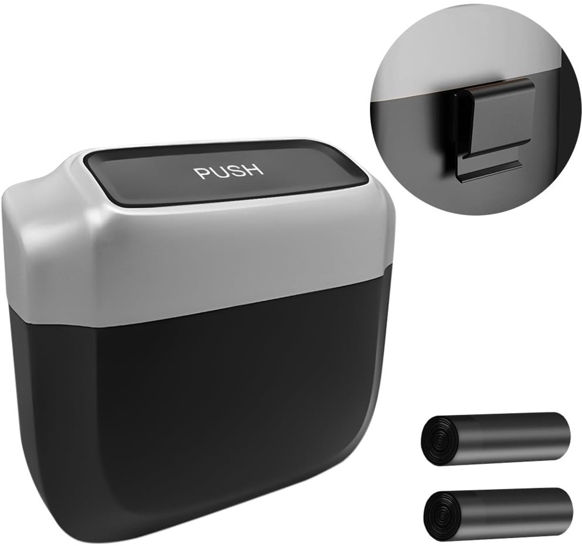 Dailygoods- Vuilnisbak Auto - Compact en Lichtgewicht - Waterdicht - Multifunctionele Vuilnisbakken - Hoogwaardig Plastic - Automatisch Deksel - Prullenbak