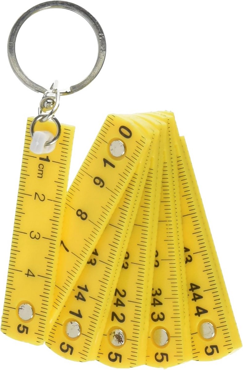 Mini Vouwliniaal - Sleutelhanger Meetlint - Onderweg Meten - Dubbele Maateenheid - 50 cm - Diverse Kleuren