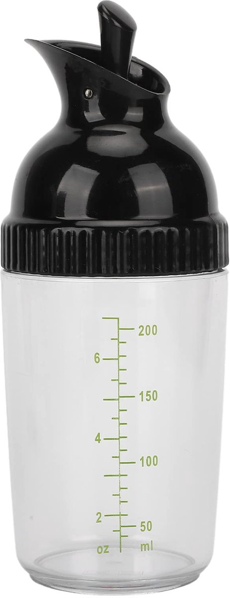 Dailygoods- Salad Dressing Shaker 200ml - Lekvrij - Mengfles - Lichtgewicht - Eenvoudig te gebruiken - Hoogwaardige materialen - Dressingfles