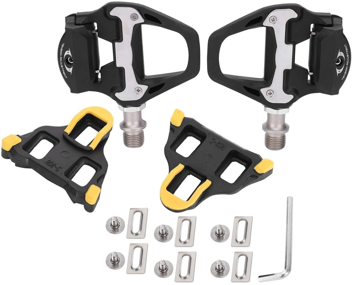 Dailygoods- Fietspedalen Zelfblokkerend - SPD-SL Racefiets Pedalen - Antislip - Aluminiumlegering - Chroom-molybdeen-staal - Eenvoudige installatie - Racepedalen
