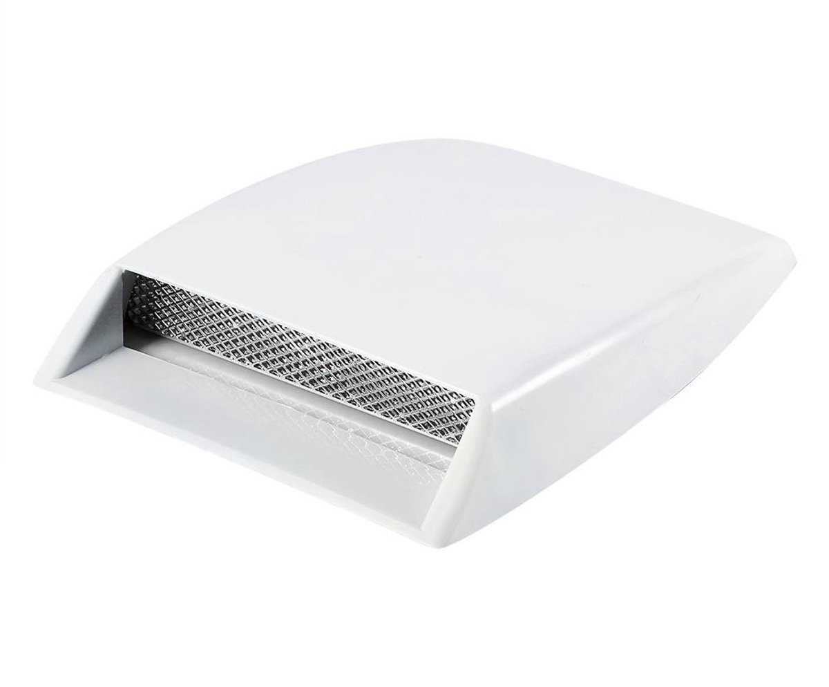 Dailygoods- Ventilatiekap Decoratie - Auto Accessoires - Luchtstroomsticker - ABS - Afmetingen 25,5 x 18 x 3,3 cm - Zwart/Wit/Zilver/Koolstofvezel - Autoaccessoire