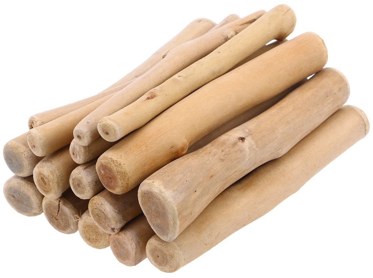 Dailygoods- Drijfhout 12 cm - Houten Staven 250 g - Natuurlijke Decoratie - DIY Crafting - Ambachtelijke Projecten - Geen Geur