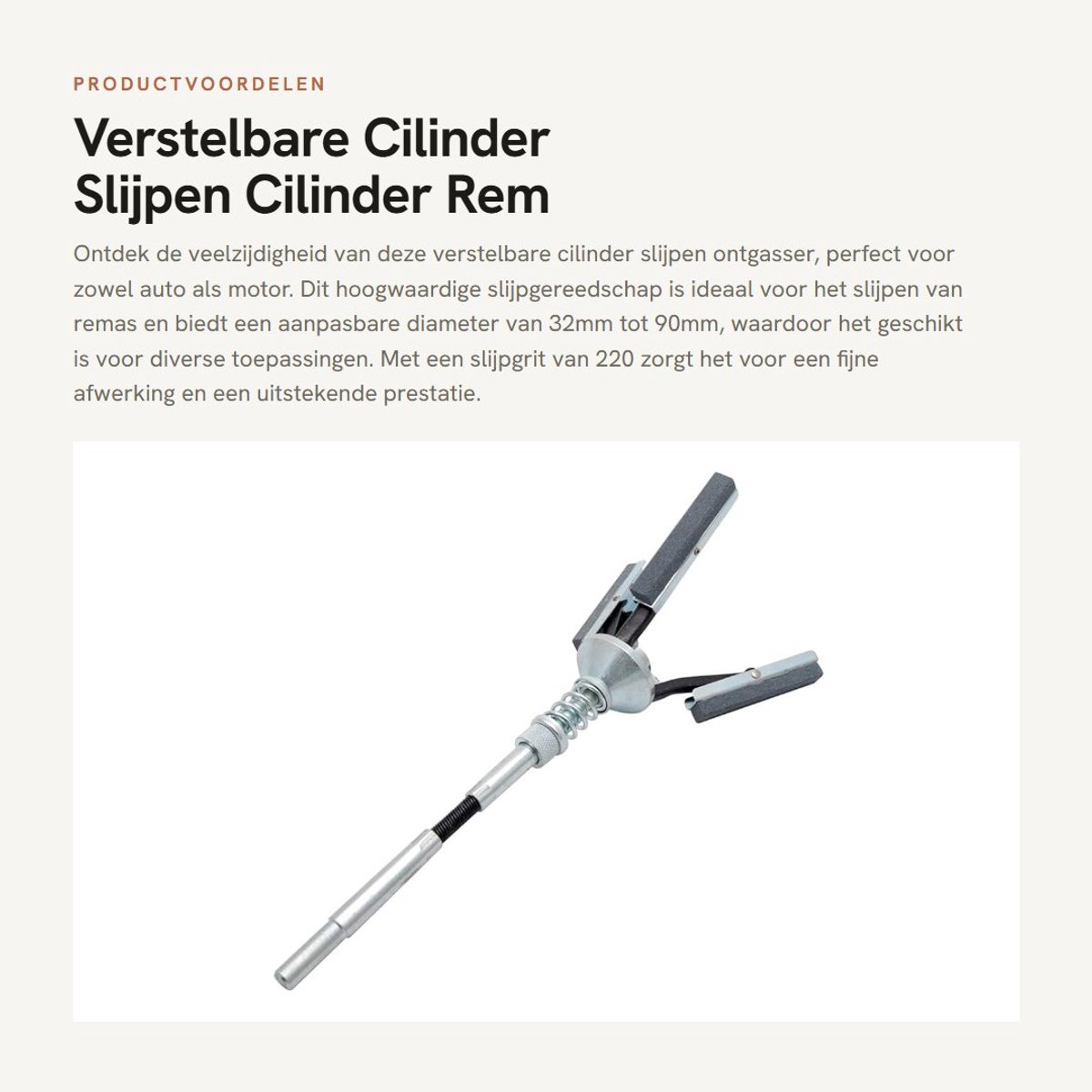 Dailygoods- Cilinder Slijpen Verstelbaar - Slijpsteen 220 Grit - Slijpmachine voor Gereedschap - Cilinder Slijpen Auto/Motor - 32mm-90mm - Schokbestendig