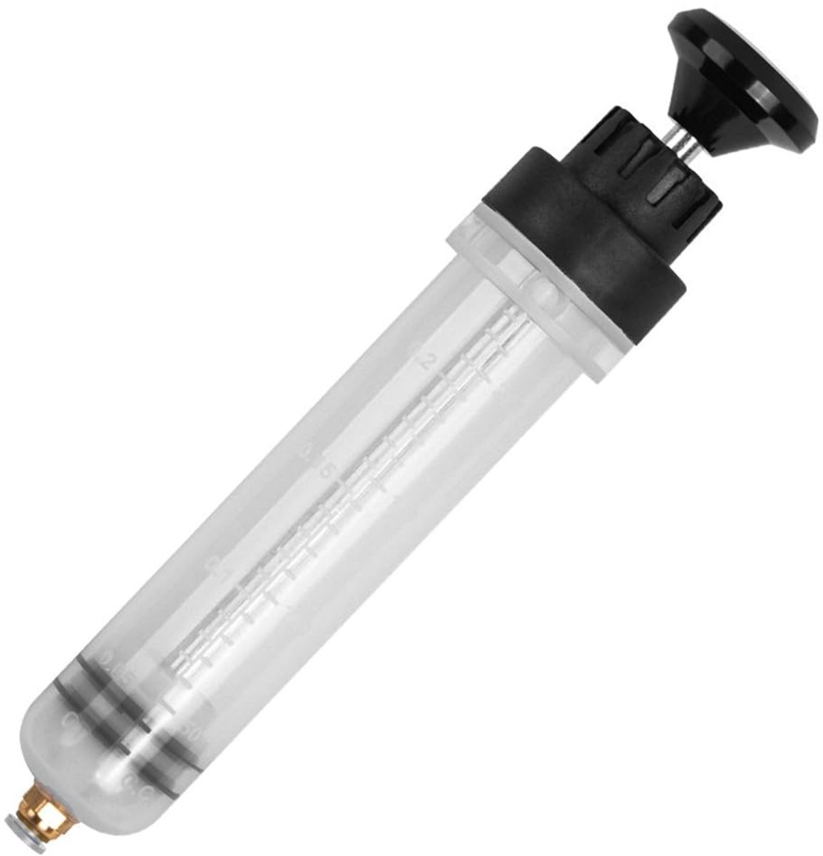 Dailygoods- Oliezuigspuit 200ML - Handmatige Vloeistof Extractor - Roestvrij Stalen Schacht - Duidelijke Cilinder met Maatschaal - Veelzijdige Vloeistofbehandeling - Controleerde Vloeistofextractie - Vloeistofextractor