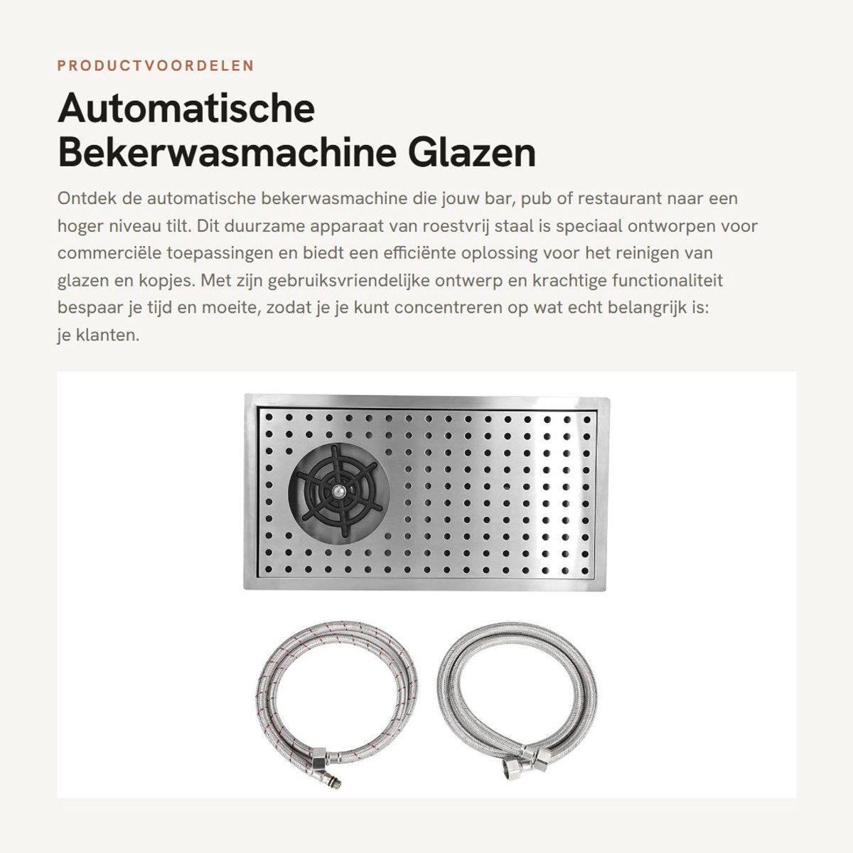 Dailygoods- Automatische Bekerwasmachine - Roestvrij Staal - Duurzame Bekerreiniger - Glazen Spoelmachine - Commerciële Kopjeswasser - G1/2 Aansluiting
