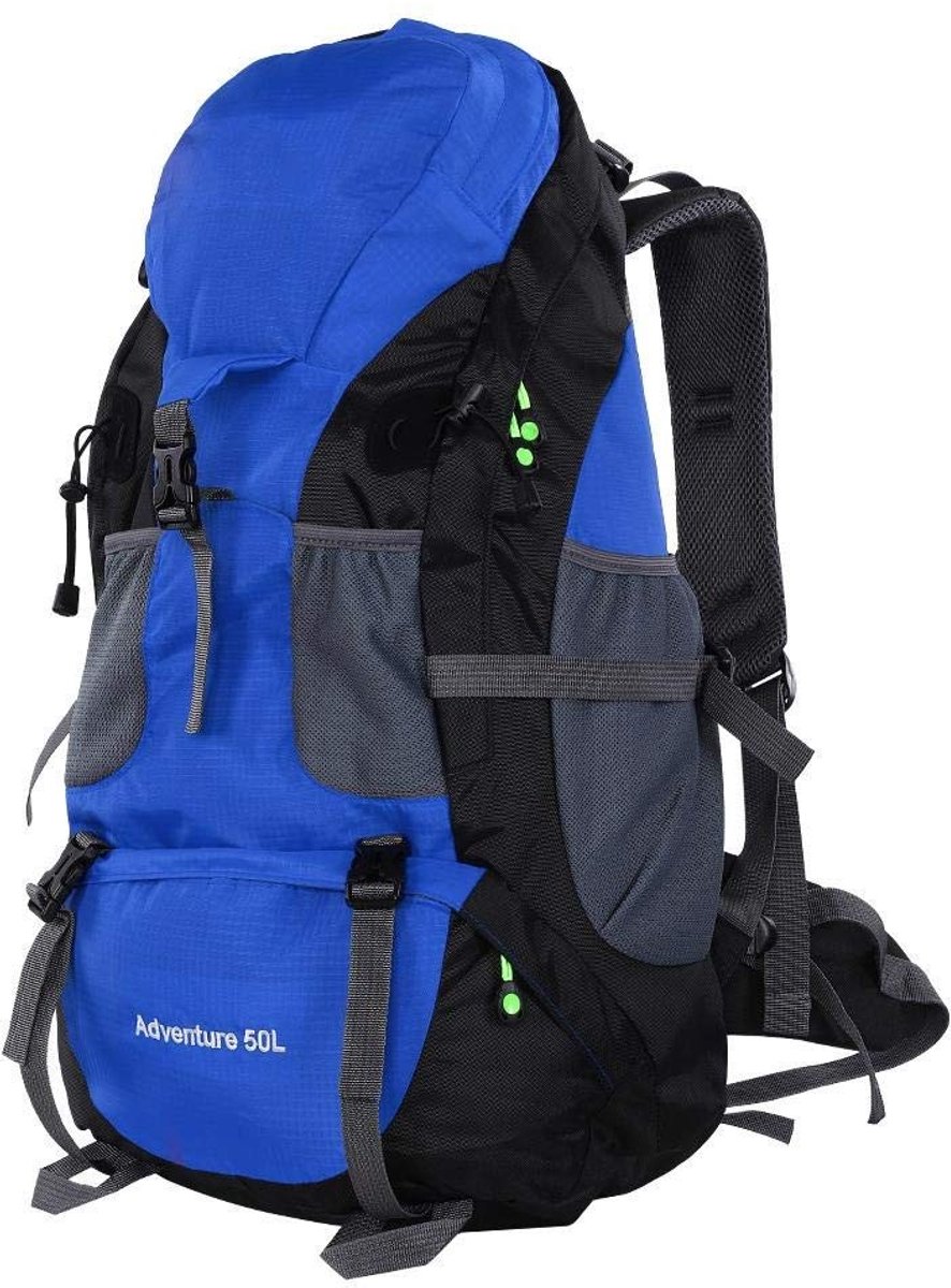 Dailygoods - Hiking Backpack - Outdoor Rugzak - Duurzaam en Ruim - Rood - 50 Liter - Perfect voor Wandelen en Kamperen - Geschikt voor Volwassenen
