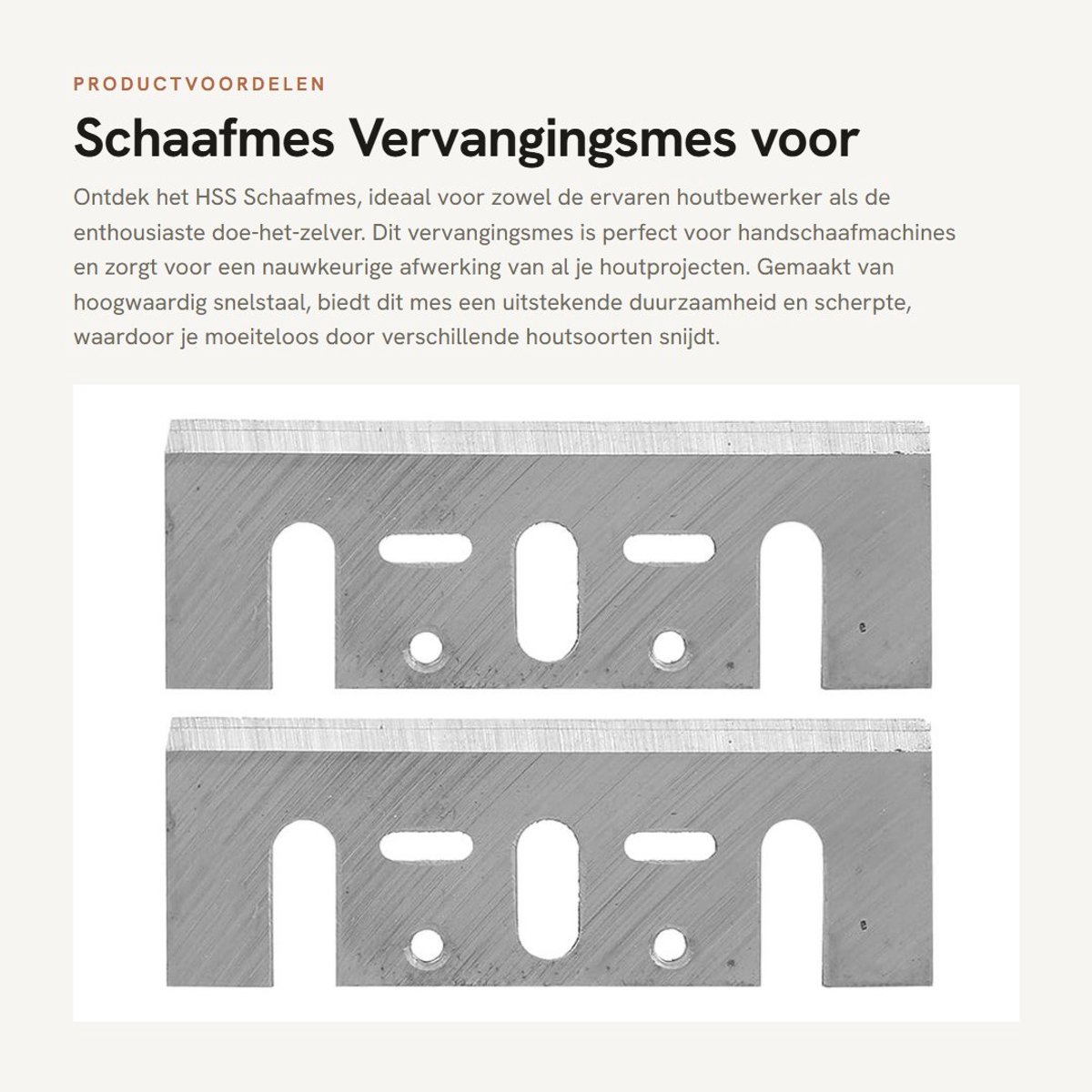 Dailygoods Schaafmes - Vervangingsmes voor Handschaafmachine - 82 mm - Perfect voor houtbewerking - Geschikt voor elektrisch gebruik - Duurzaam...