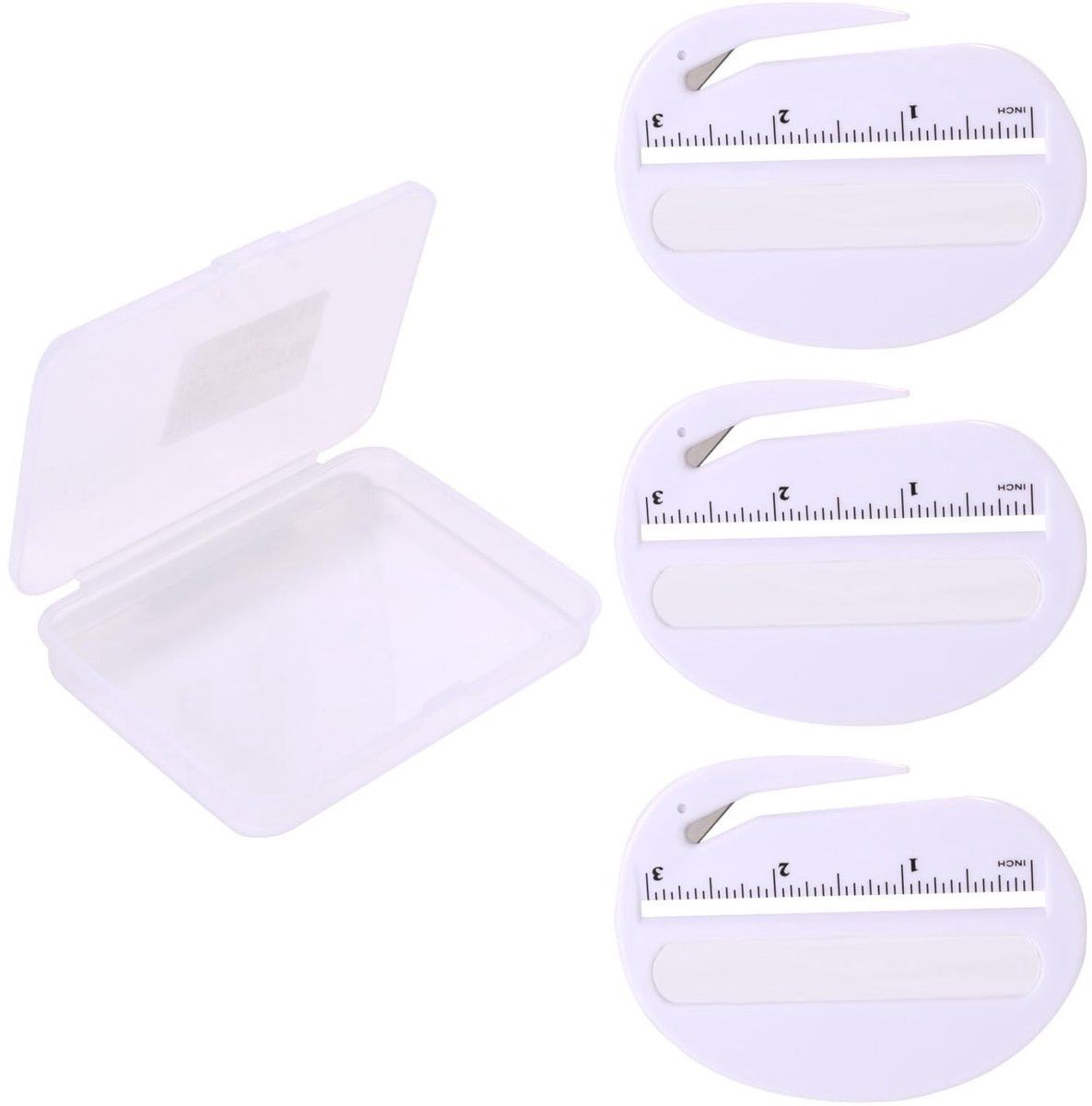 Dailygoods- Envelopopener 3 Stuks - Veilige Briefopener - Postopener Gereedschap - Kunststof Doos - Duurzaam Staal - 9,5x7 cm