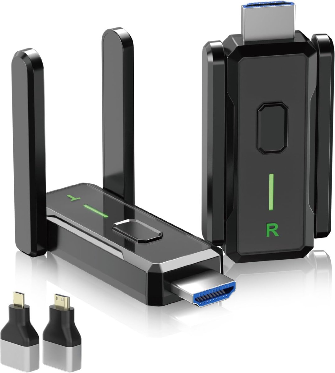 Draadloze HDMI Zender - Video Audio Kit - Scherm Delen - 150 Meter Bereik - 4K 60Hz - Zwart