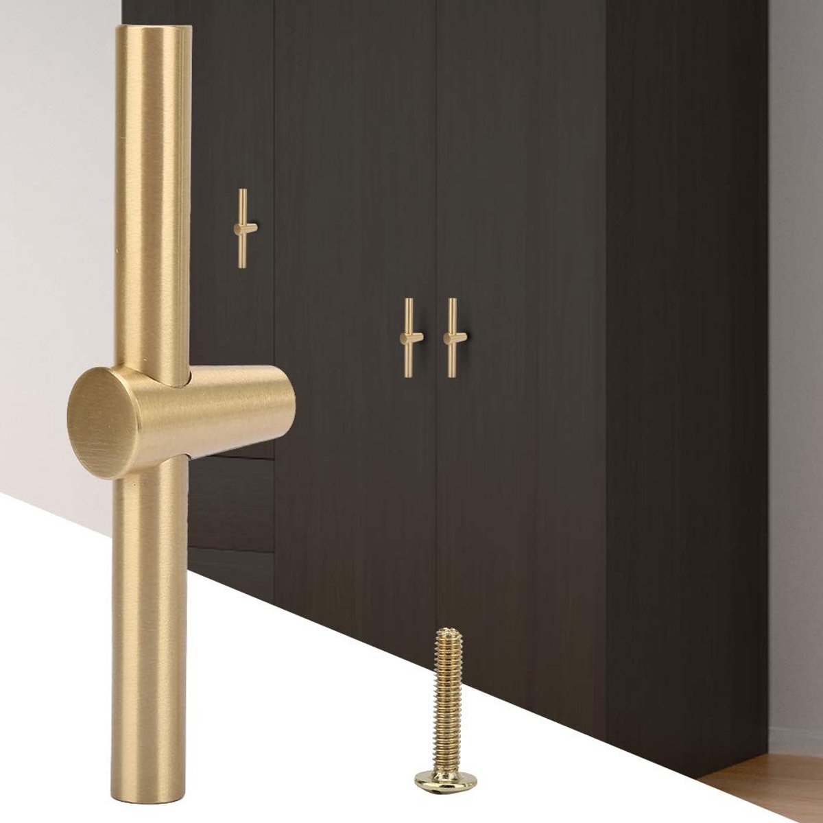 Dailygoods- Trekhendel Massief Messing - Deurknop - Handgreep - Kasthandvat - Slijtvast - Waterdicht - 101 mm Lengte - Deurgreep