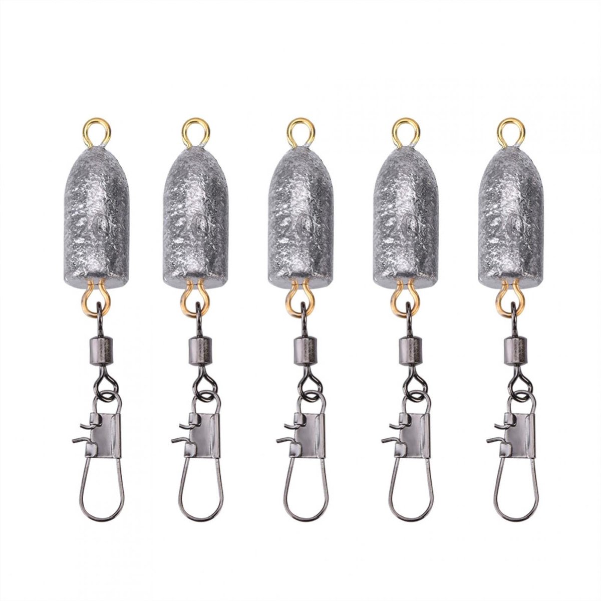 Dailygoods- Vislood 20g - 5 Stuks - Sinkers - Interlock Snap - Connector - Zoetwater/Zoutwater - Hengelsportgewichten
