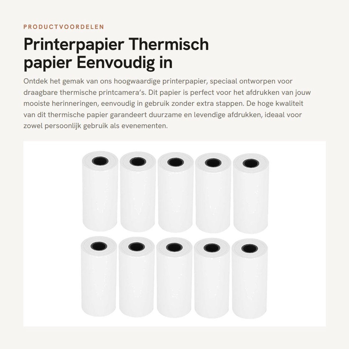 Dailygoods- Thermisch Papier A4 - 10 Rollen - Hoge Duurzaamheid - Draagbare Thermische Printcamera - Eenvoudig in Gebruik - Gewaarborgde Kwaliteit - Printerpapier