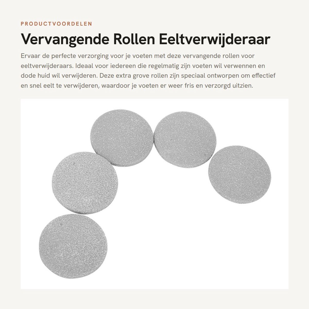 Dailygoods - Vervangende Rollen Eeltverwijderaar - Regelmatige Voetslijper - Voor Dode Huid - Grijs - Eeltverwijdering - Geschikt voor Elektronische V...