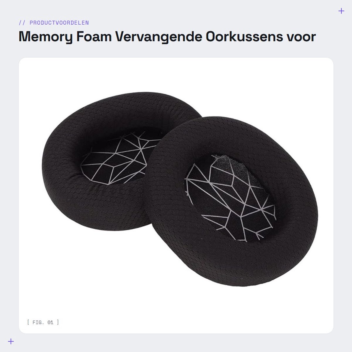 Dailygoods - Memory Foam Vervangende Oorkussens voor Headsets (Zwart)