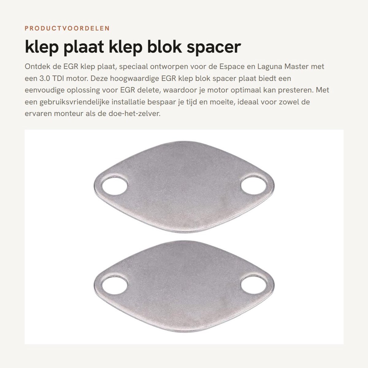 Dailygoods- EGR Klep Blok Spacer Plaat - EGR Klep Kit - Ventielafscherming - EGR Delete - Eenvoudige Installatie - Professionele Kwaliteit - Ventielafsluiter