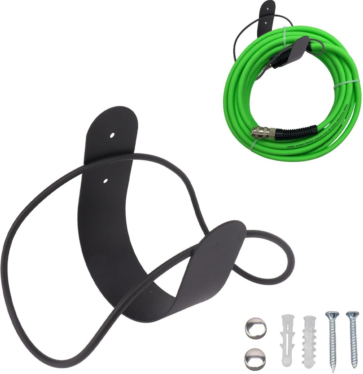 Dailygoods- Tuinslangbeugel roestvrij staal - Wandmontage - Tuinslang opslag - Tuinslanghouder - 30 m slang - Hoogwaardig materiaal - Afmetingen 45 x 13,5 x 21,5 cm
