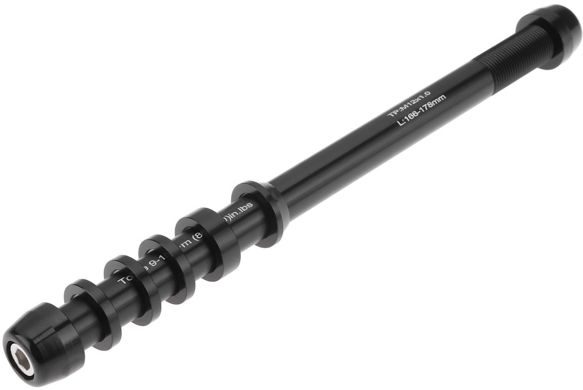 Dailygoods - MTB achterwiel trainer doorlopende as skewer M12 166-178mm - Stabiele bevestiging - Fietstrainer - Verstelbaar - Fietsen - Compatibilitei...