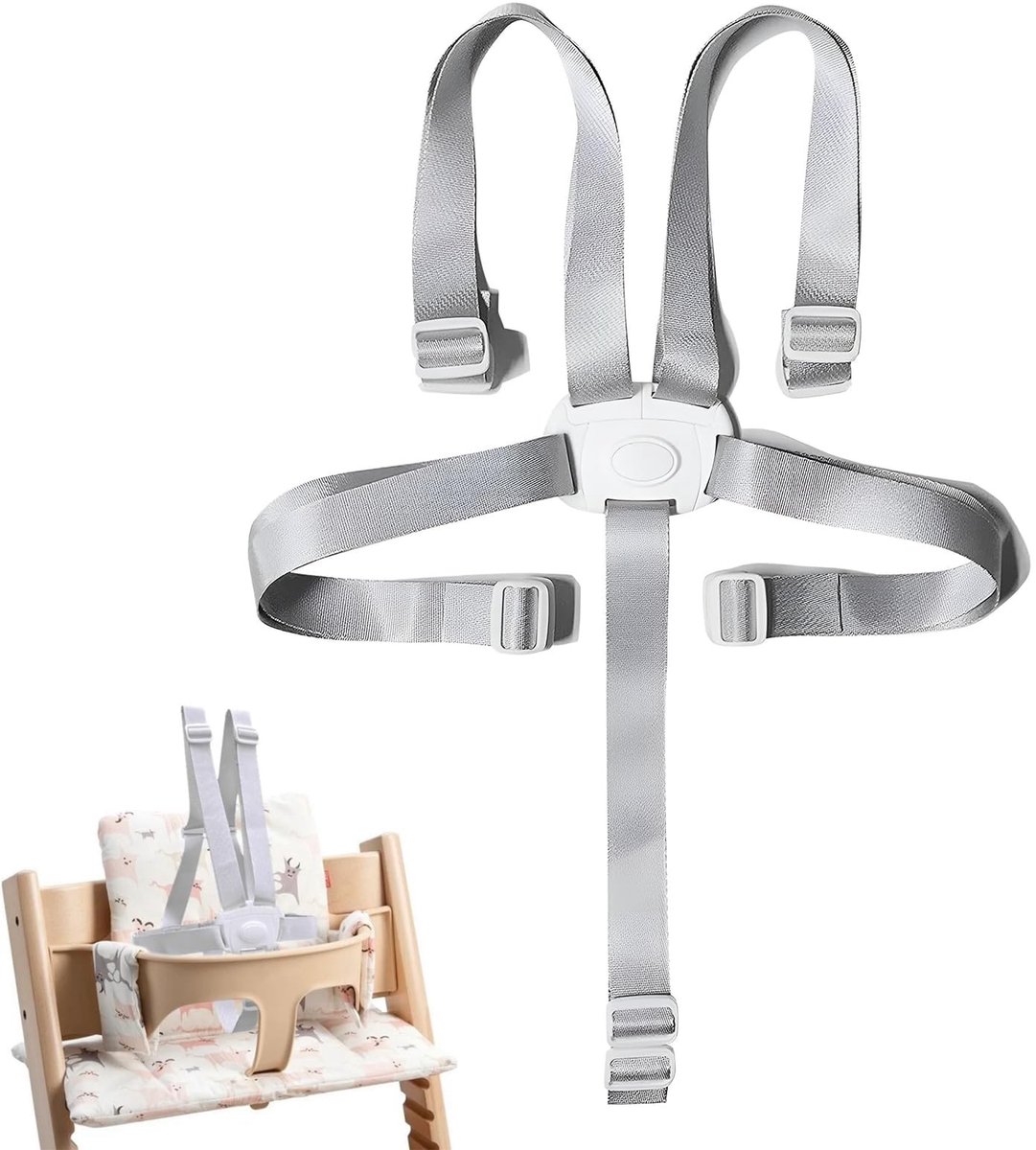 Dailygoods - Veiligheidsgordel voor Kinderstoel - 5-puntsgordel voor Baby's en Peuters