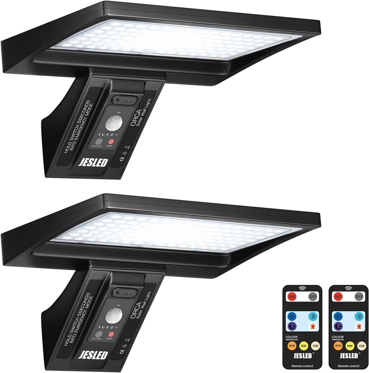 Solar Buitenlamp - Tuinlamp Bewegingsmelder - Buitenbeveiliging - 104 LED's - Niet gespecificeerd - Wit