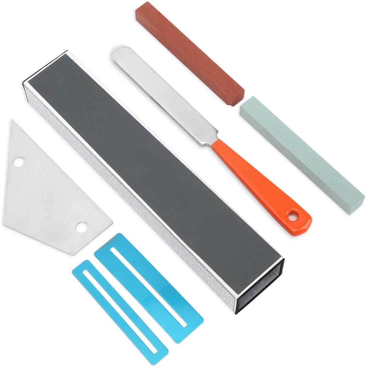 Dailygoods- Gitaar Luthier Tool Kit Professioneel - Gitaar Fret Kroonvijl - Slijpsteen - Vingerboard Guard - Fret Rocker Nivellering - Roestvrij Staal - Gitaar Gereedschap