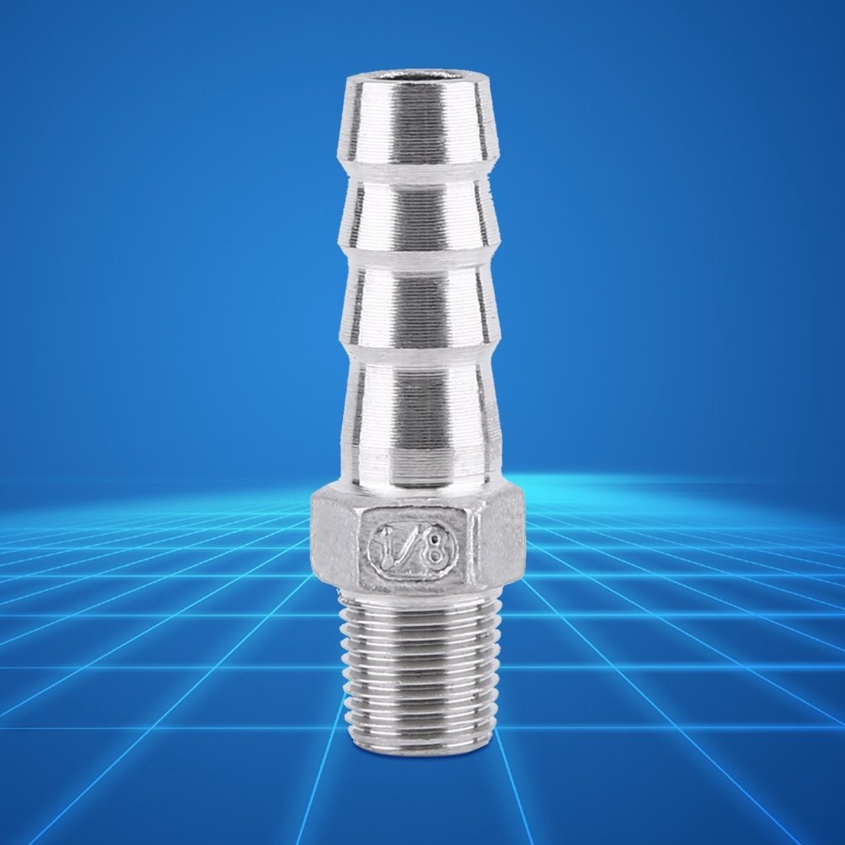 Dailygoods- Buisfitting Roestvrij Staal 304 - Male Draad - BSP - Slangverbinder - Antiroest - Verstelbaar - Voor Water/Gas/Liquid - Slangfitting