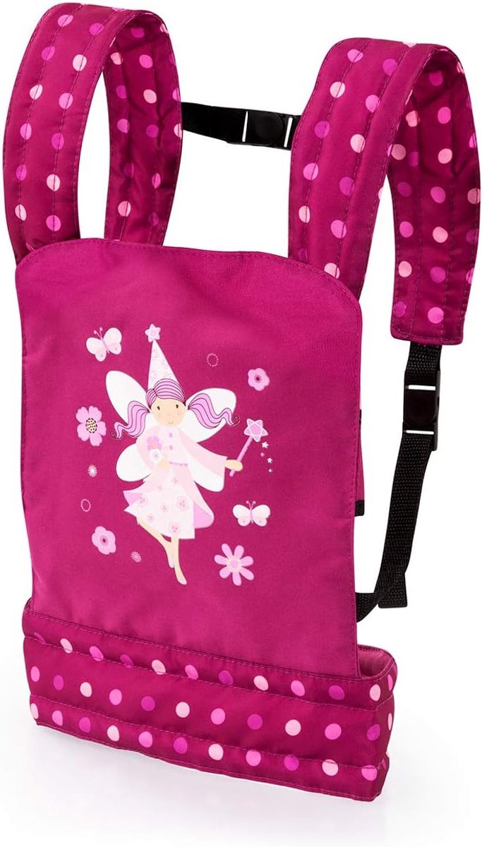 Poppen draagzak - Poppen drager - Rollenspel - Verstelbare banden - Tot 46 cm - Bordeauxrood