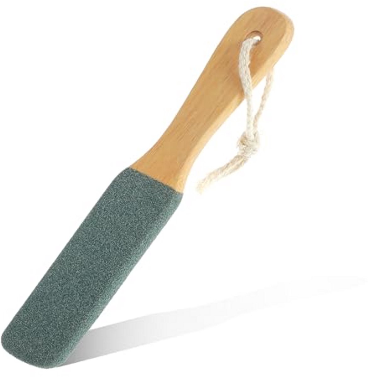 Voetvijl Puimsteen - Voet Scrub - Huid Reinigen - Houten Handvat - 25 cm - Groen