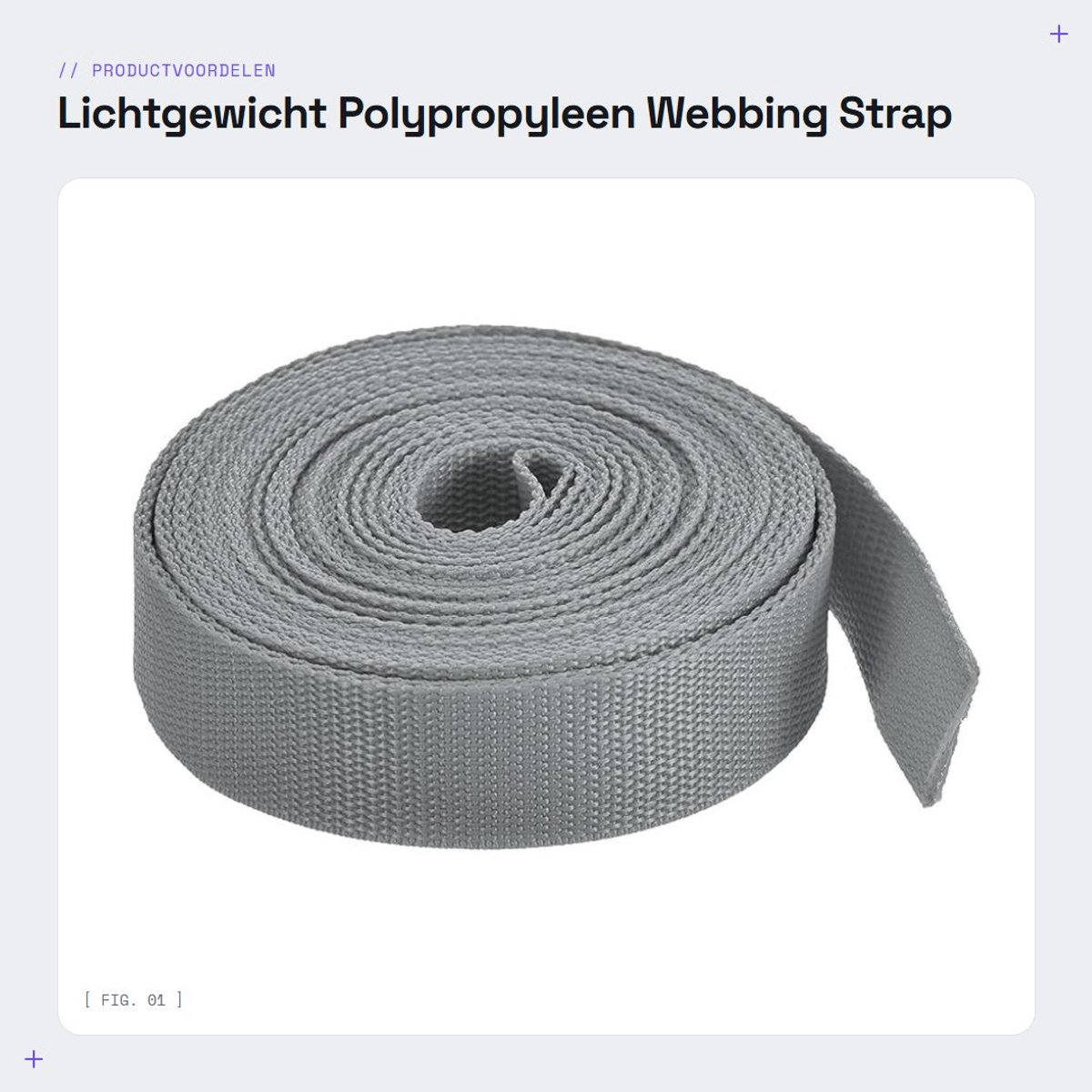 Dailygoods- Webbing Strap Lichtgewicht 0.8" - 10 Yards - Rugzakband - Bagageband - Outdoor Riem - Polypropyleen Materiaal - Rugband