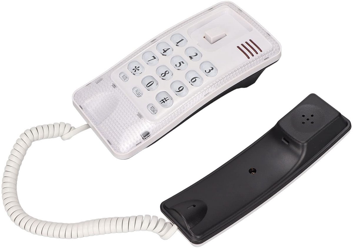 Dailygoods- Vaste Telefoon Wandmontage - Snelle Flits/Mute-functie - Draagbaar Ontwerp - Hoogwaardig ABS-Materiaal - Ruimtebesparend - Lange Levensduur - Wandtelefoon