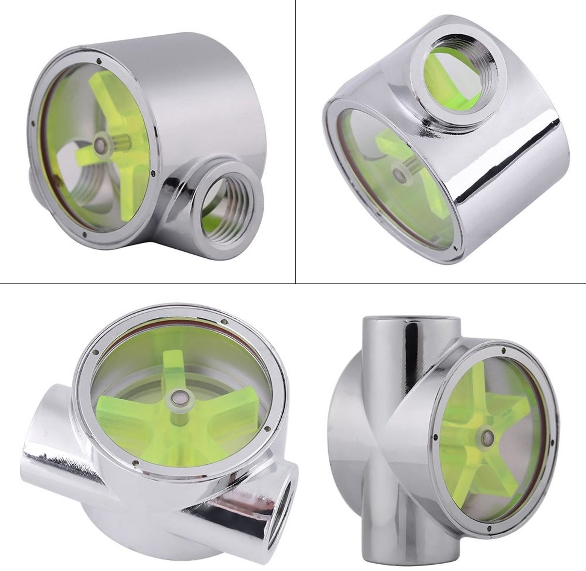 Dailygoods- Waterstroomindicator G1/4" - Flowmeter/sensor - Vrouwelijk/vrouwelijk - Wolfraamlegering - Duurzaam - Eenvoudig te installeren - Stromingsmeter