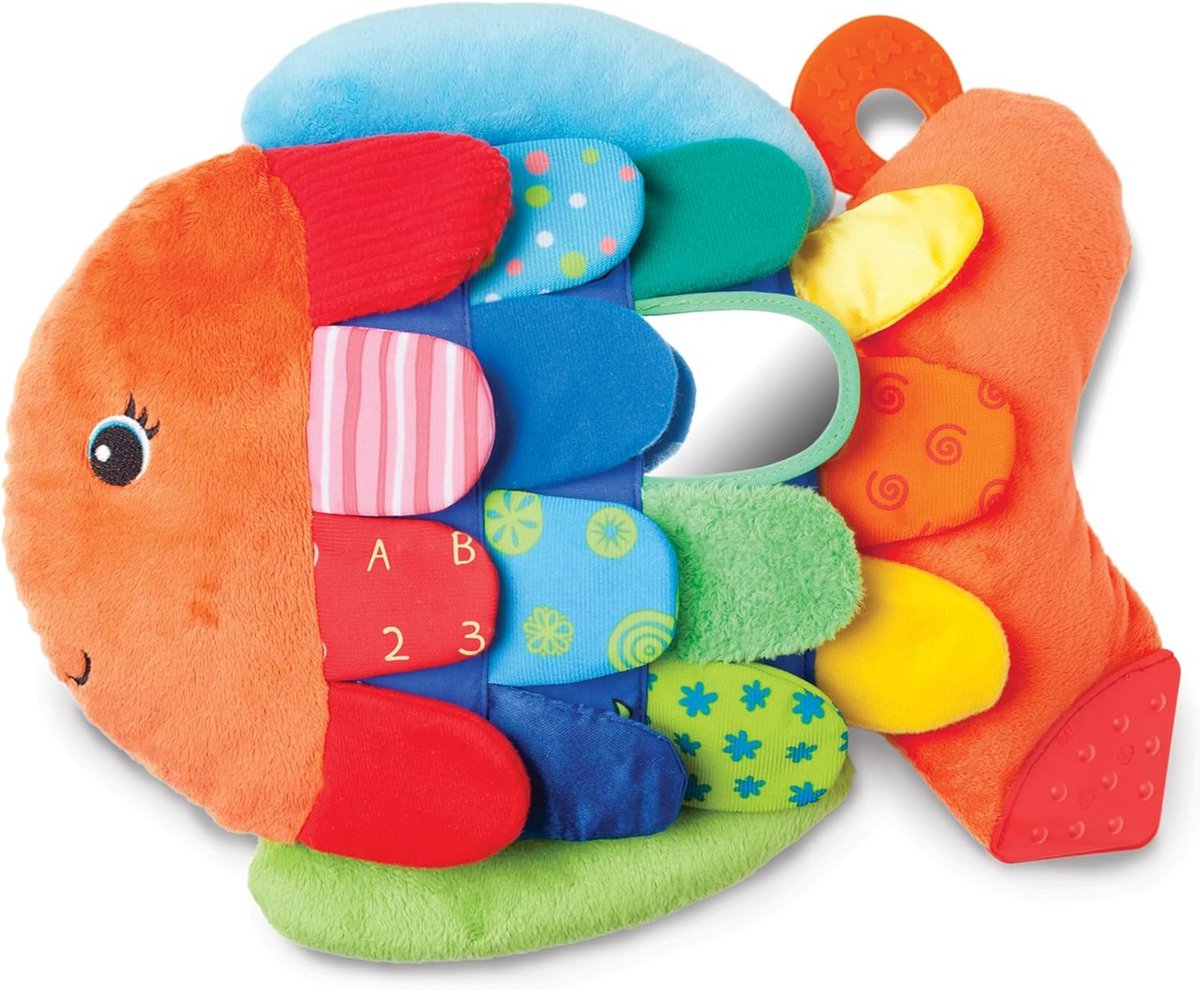 Pluche Vis - Knuffel Speelgoed - Baby Ontwikkeling - Multi-textuur - 248 cm - Veelkleurig