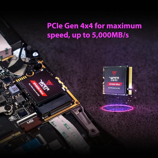 Interne SSD - Solid State Drive - Opslag Uitbreiden - PCIe Gen4 x4 Controller - 2TB - Zwart — afbeelding 5