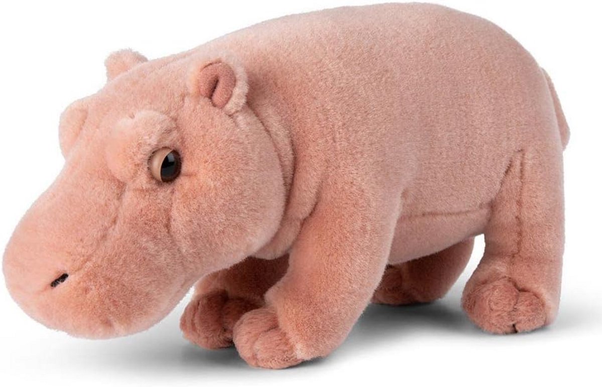 Knuffel Nijlpaard - Zacht Dier - Kamer Decoratie - Levensecht Vormgegeven - 23 cm - Meerkleurig