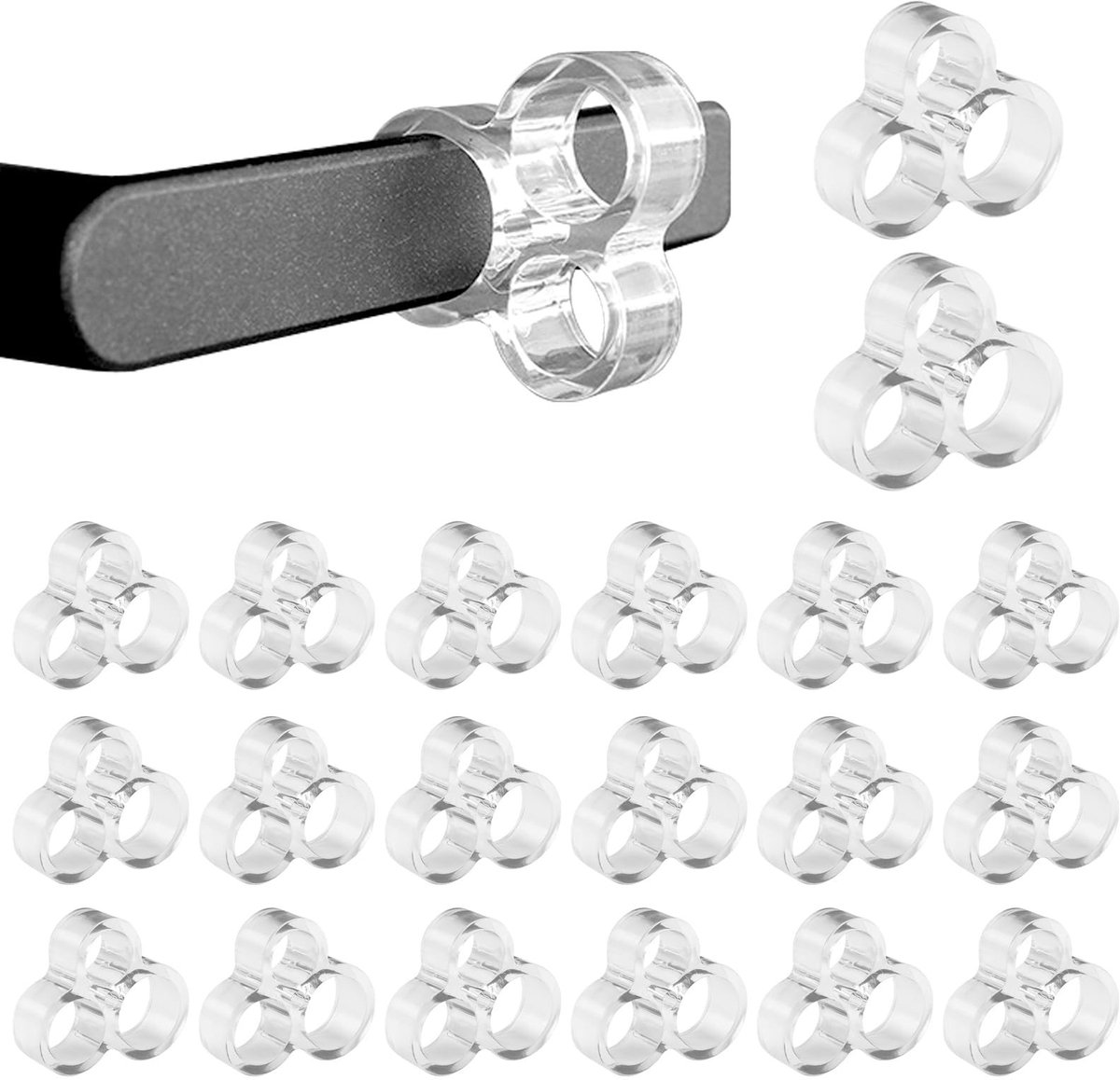 Dailygoods- Deurstopper 20 stuks - Deurbuffer - Deurstoppers voor binnen - Deurgreepbescherming - Transparant - Hoogwaardig pvc-materiaal - Deurknopbeschermer