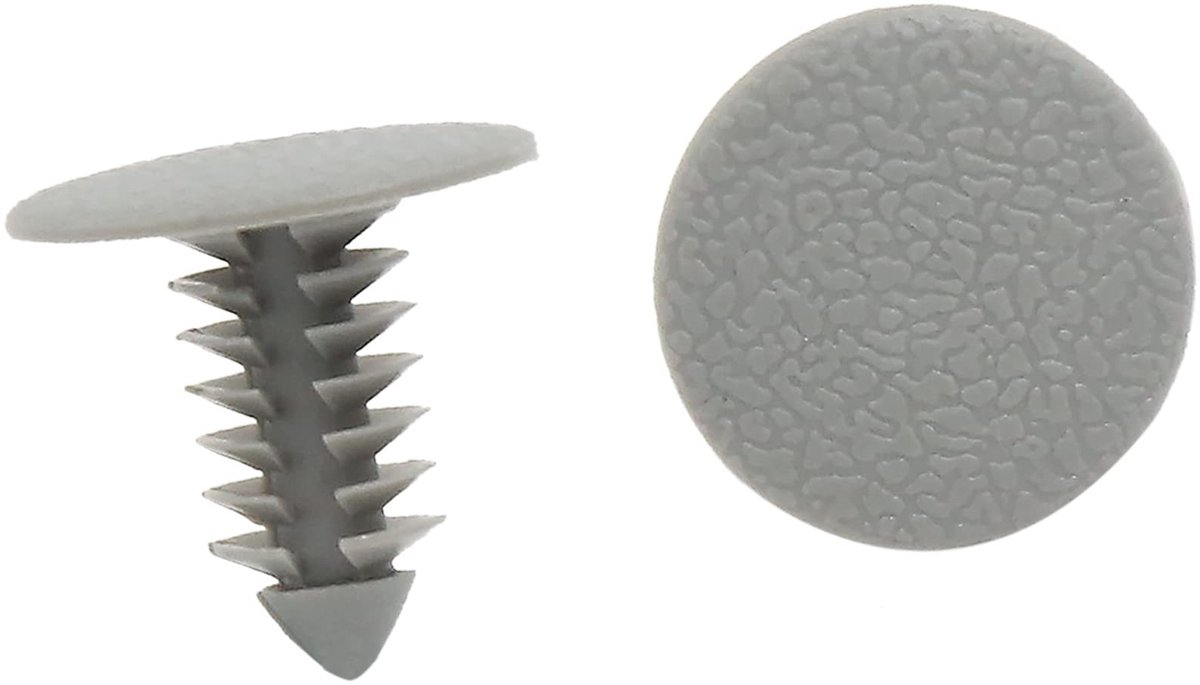 Dailygoods- Afwerking Clip Kunststof - Bevestigingsklinknagels - Set van 50 - Schachtlengte 18 mm - Geschikt voor Auto's - Gatafmetingen 8 mm - Bevestigingsclip