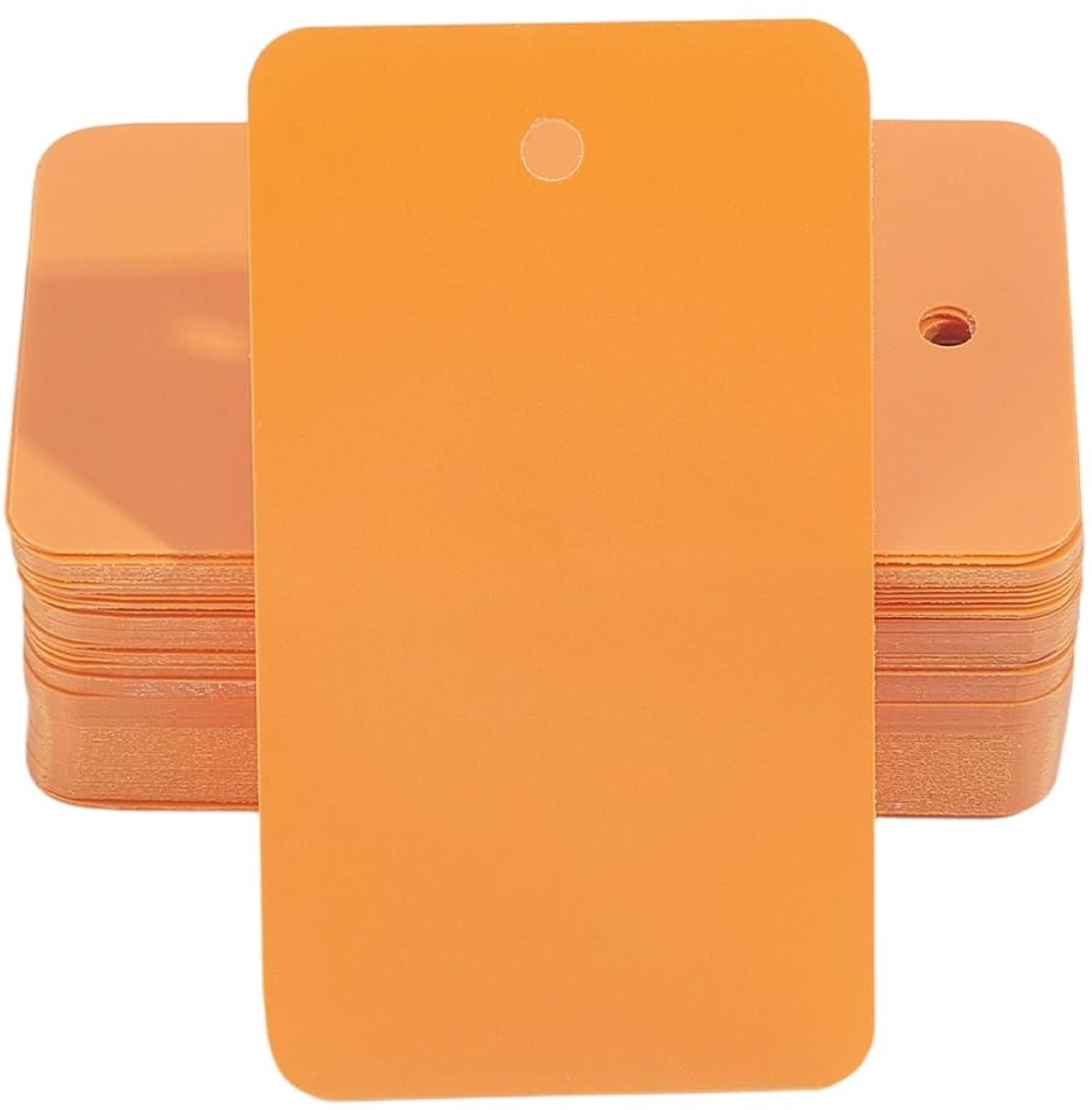 Dailygoods- Plastic Labels 100 Stuks - Herbruikbare Tags - Waterdichte PVC - Rechthoek 4 x 7 cm - Beschrijfbaar - Voor Sleutels/Bagage - Etiketten
