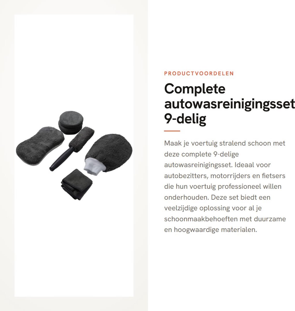 Dailygoods- Autowasreinigingsset 9-delig - Multifunctionele Auto-Schoonheidsset - Zachte Handdoeken - Duurzame Sponsblokken - Robuuste Bandenborstels - Ergonomisch Ontwerp - Autoreinigingsset