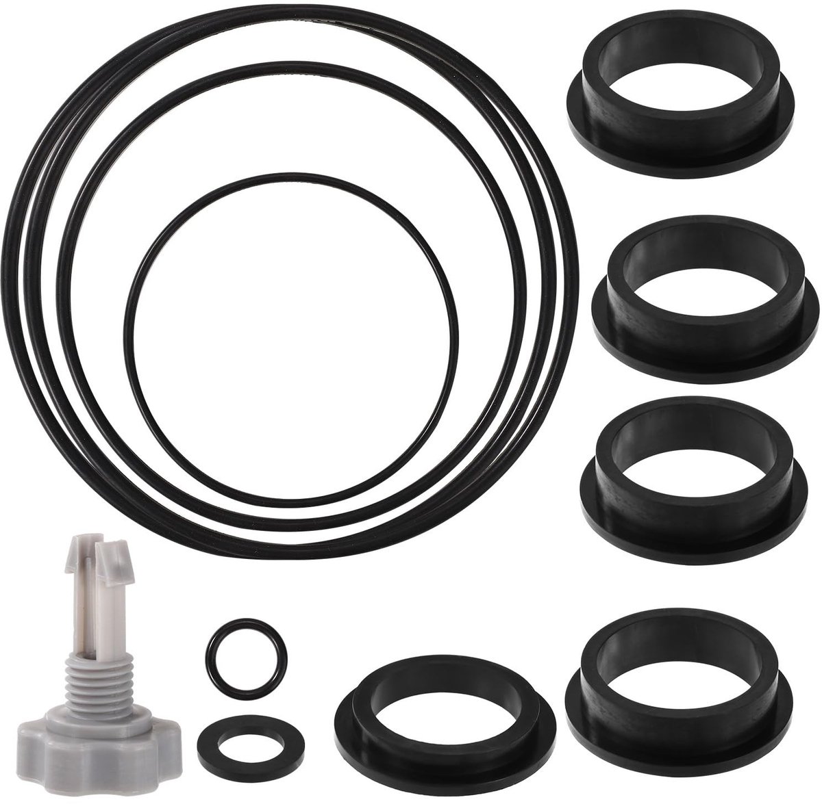 Dailygoods- Onderdelenset 12 Stuks - Vervangende Onderdelen - Inclusief Luchtventiel - O-Ringen - Zandfilterpomp - Rubber/Kunststof - Filteronderdelen