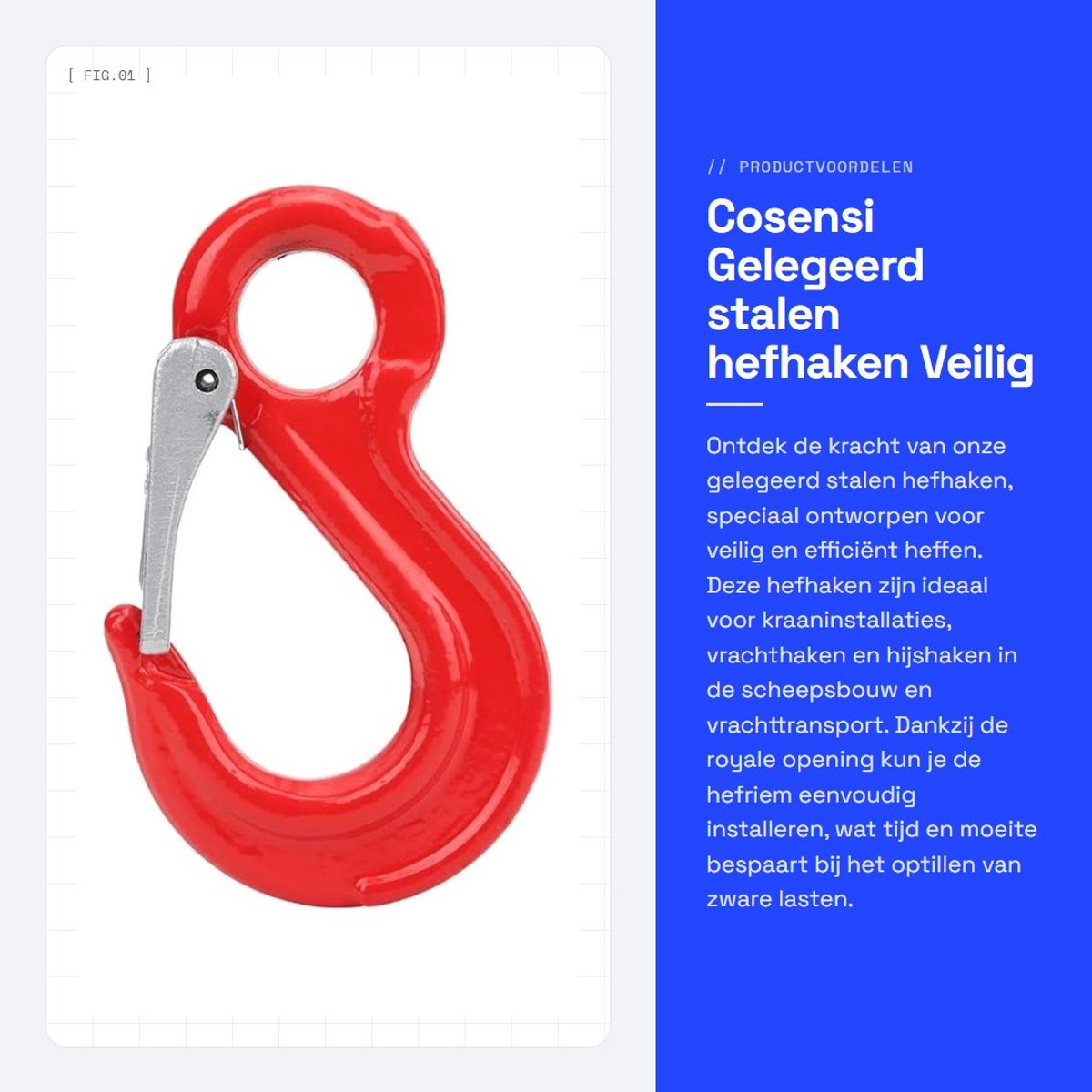 Dailygoods- Hefhaken 2 Ton - Gelegeerd Staal - Vaste Ronde Ogen - Vergrendeling - Corrosiebescherming - Eenvoudige Installatie - Hijshaak