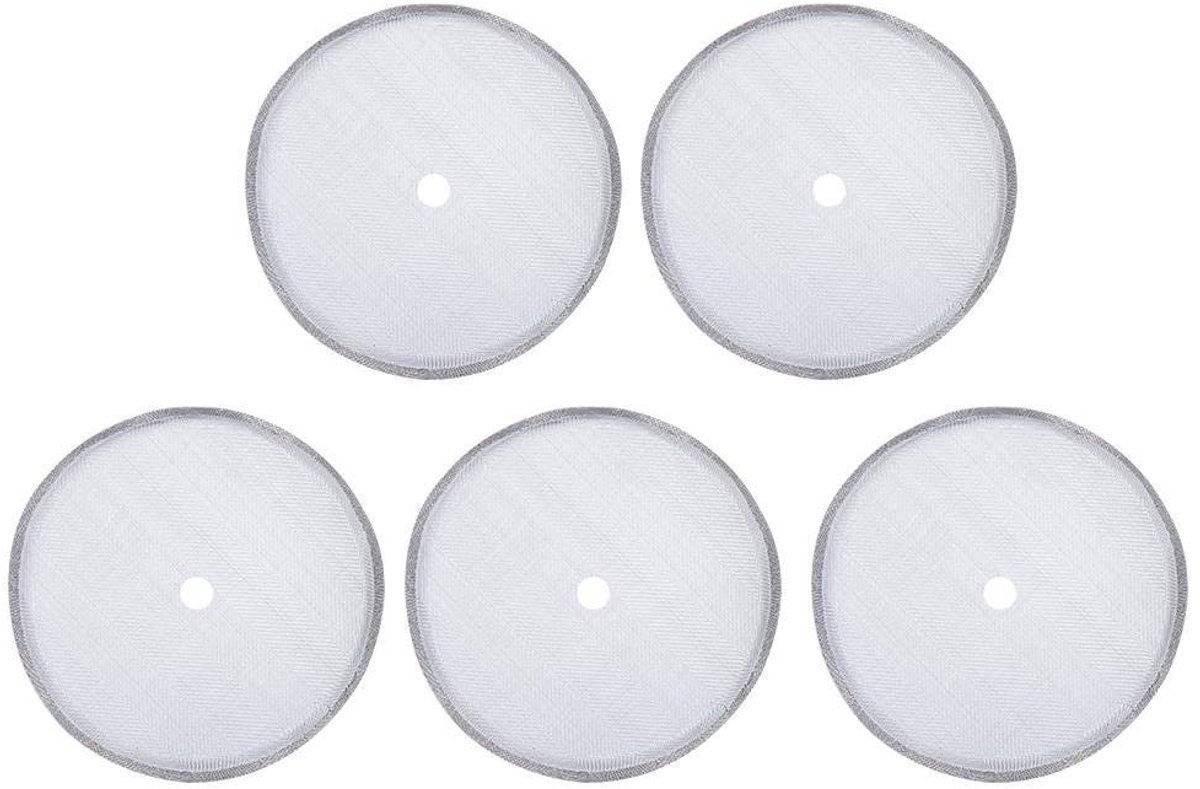 Dailygoods- Koffiefilter 5 Stuks - Roestvrij Stalen Filterzeef - Franse Pers Accessoire - 150 Mesh - Diameter 8 cm - Effectief Filteren - Franse Pers Filter