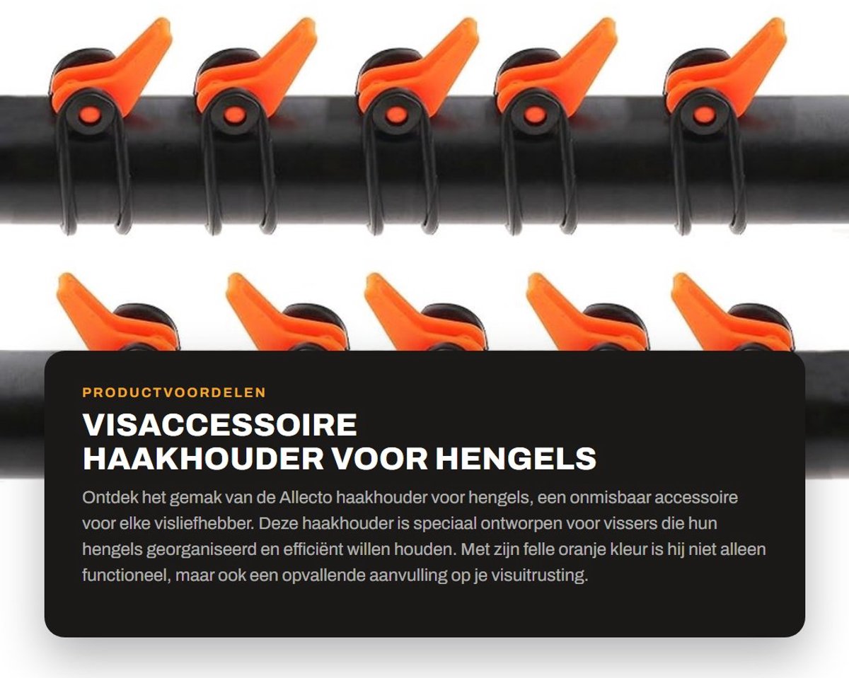 Dailygoods- Haak 10x - Haakhouder - Vissen - Plastic - Rubber - Geschikt voor hengels - Hengelaccessoire