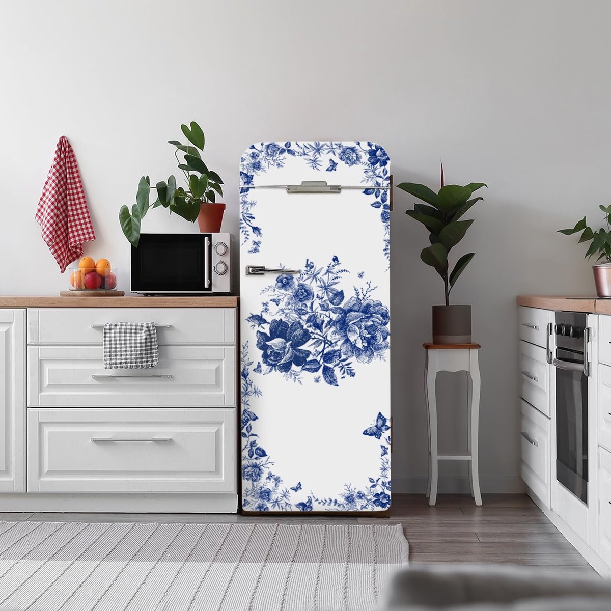 Dailygoods- Koelkaststickers Waterdicht - Zelfklevende Vinyl Muurstickers - Keuken Decoratie - 2 Stuks - 28.7 x 163 cm - Milieuvriendelijk PVC - Fridge Wrap