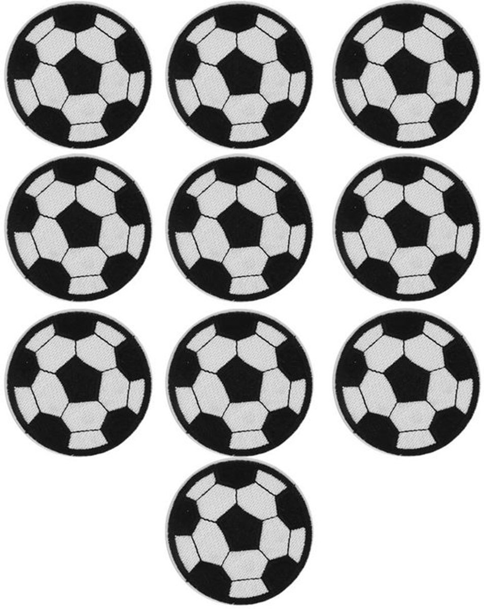 Dailygoods- Patches 30 Stuks - Geborduurde Voetbal Patches