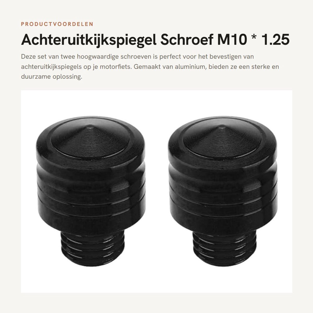 Dailygoods- Achteruitkijkspiegel Universele Motorfiets - Aluminiumlegering - Adapterbouten - CNC Gravure - Lichtgewicht - Eenvoudig te installeren - Motorfietsaccessoires