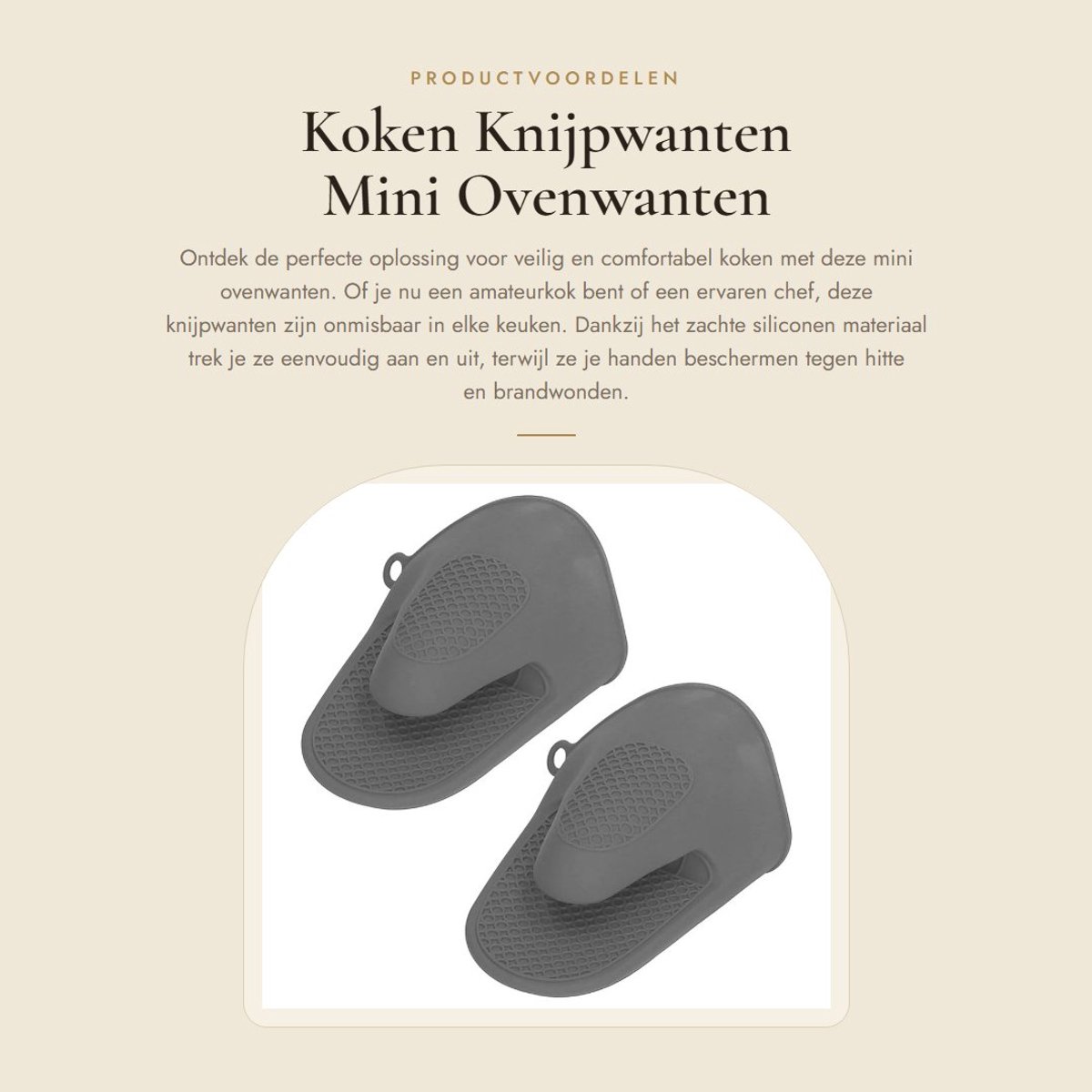 Dailygoods- Ovenwanten Hittebestendig - Mini Ovenwanten 2 Stuks - Siliconen Kookhandschoenen - Anti Brandwonden - Duurzaam - Comfortabel Draagcomfort - Keukenhandschoenen