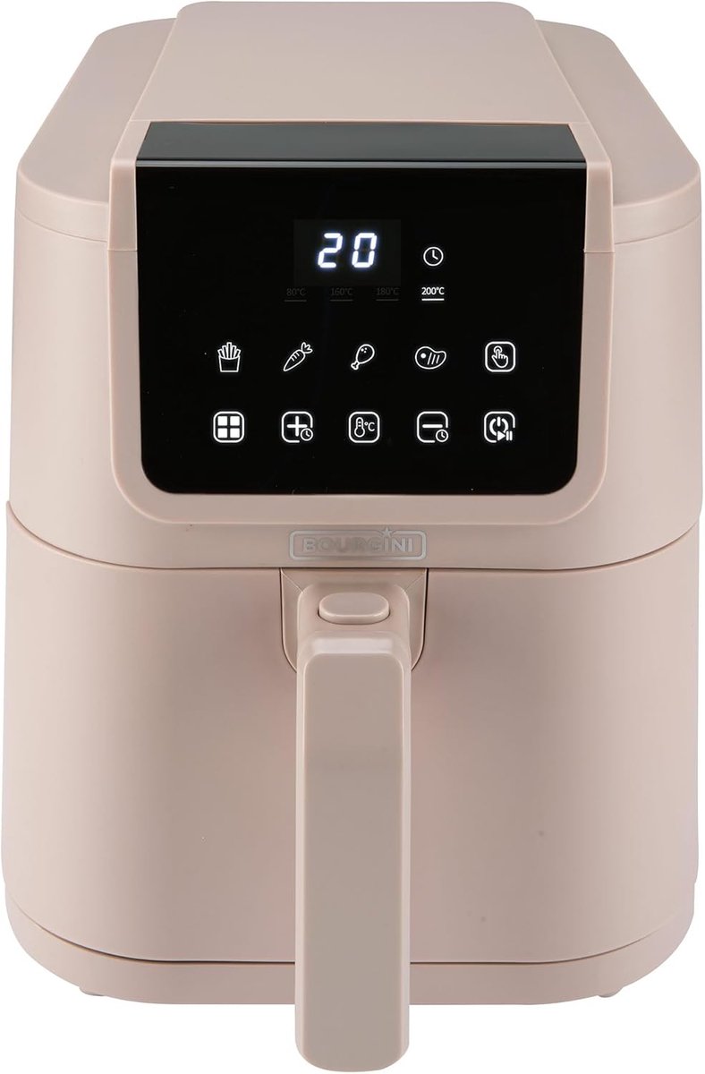 Airfryer Heteluchtfriteuse Gezond Frituren Compact Design 5 Liter Beige