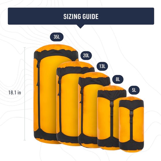 Compressie Zak - Dry Bag - Reizen Organiseren - Ultra-Sil Nylon - 35 Liter - High Rise — afbeelding 5